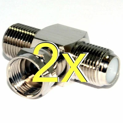 £3.72 • Buy [2 Pack] 2 Way F-Type Splitter Combiner TV Virgin Cable Sky Satellite Freeview [