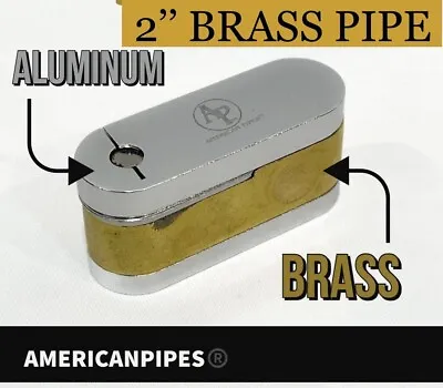 American Pipes™️ Foldable Brass Aluminum Tobacco Monkey Pipe  Storage & Screens • $19.96