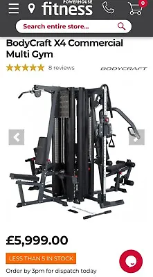 Commercial Multi Gym BodyCraft X4  - RRP £6000 - FREE DELIVERY  • £2550