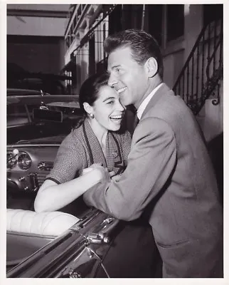 MARISA PAVAN JEAN PIERRE AUMONT Vintage 1956 CANDID Wedding Day PARAMOUNT Photo • $24.95