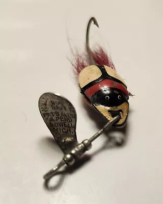 (g) Pre-war 1938 Millsite Beetle Bug #165 Vintage Fishing Lure • $19.99