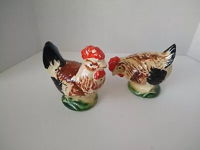 Vintage Chicken And Rooster Salt And Pepper Shakers Japan • $10.99