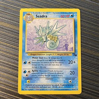 $1.59 • Buy Pokemon TCG 1st Edition Seadra 42/62 Fossil Set Uncommon