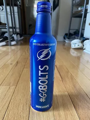 $5 • Buy 2022 NHL Tampa Bay Lightning Beer Bud Light Aluminum Bottle *EMPTY* LTD