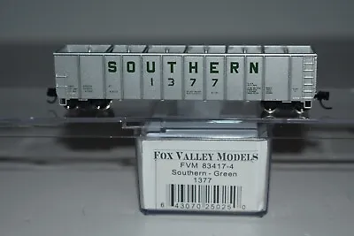 N Scale Fox Valley Models Southern Silver Sided Woodchip Gondola 1377 C36838 • $24.99