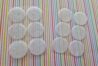 White Round Self Adhesive Velcro Dots 30mm X 6 • £3.90