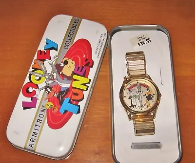 Vintage Looney Tunes Bugs Bunny Daffy Duck Sylvester The Cat 1990 Armitron Watch • $39.99