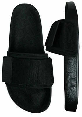 $85.78 • Buy Puma Leadcat YLM Slide Mens Slip On Flip Flop Sliders Sandals Black 369406 01