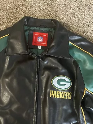 Green Bay Packers Leather Jacket • $30