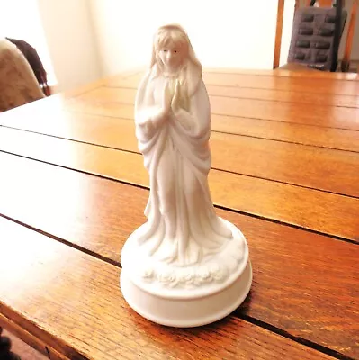 Erich Stauffer Madonna Figurine Rotating Music Box  Memories  1986 Arnart • $34.99