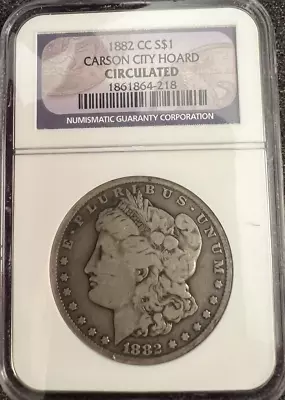 Circ 1882-CC Morgan Silver Dollar Carson City Hoard NGC • $315