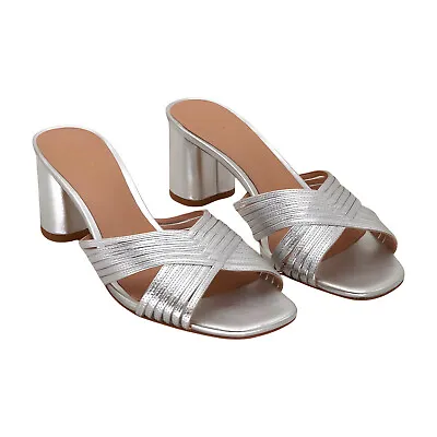 Via Spiga Rafaela Sandal Women's Size 8.5 M Silver MSRP $295 • $50