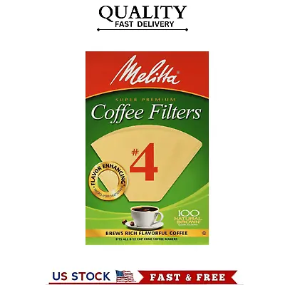 Super Premium No. 4 Coffee Paper Filter Natural Brown 100 Count.. • $5.45