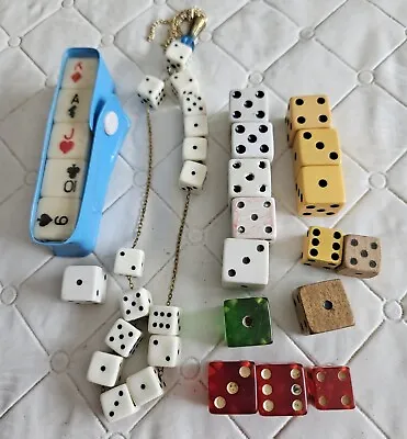 Vintage Dice Lot Misc Sizes & Colors • $35