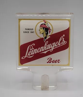 Rare Vintage Leinenkugels Lucite Beer Tap Handle Knob Native American Maiden • $25