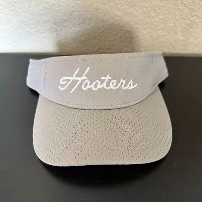 Vintage Hooters Visor Tan White Golf Hat Sun Adjustable Augusta Sportswear • $12