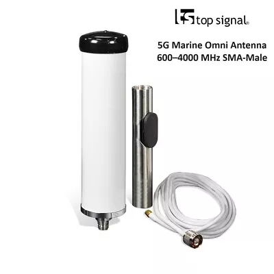 Top Signal 5G Marine Omni Antenna 600–4000 MHz SMA-Male TS210461 • $79.90