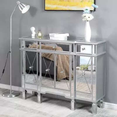 Mirrored Sideboard Buffet Console Table Storage Unit Entryway Furniture W/Drawer • $699.90