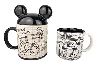 Disney Mickey Mouse Sketchbook Mug Ears Vtg Steamboat Willie Mugs • $11.99