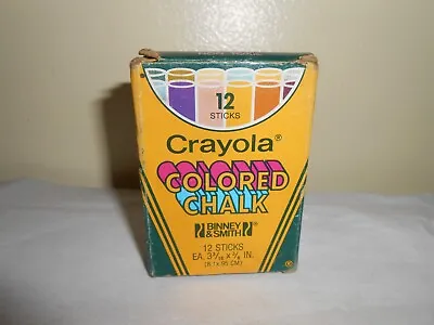 Vintage Crayola Colored Chalk Binney And Smith 12 Sticks Art Draw Child School • $9.99