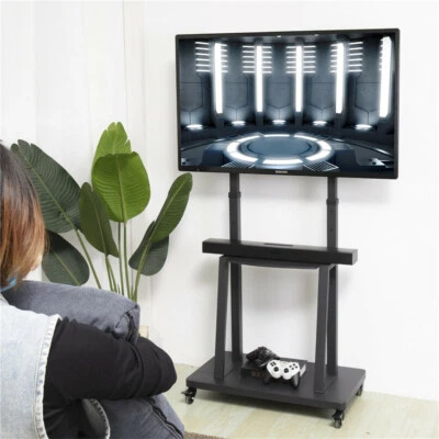 Mobile TV Stand For 32-80 Inch Plasma/LCD/LED Home Display Rolling Floor TV Cart • £84.96