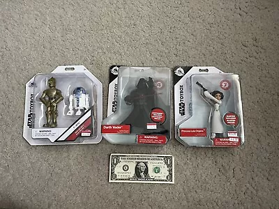 Star Wars Toybox Figures Disney Store Exclusive Lot Of 3 Death Vader Leia C-3PO • $25