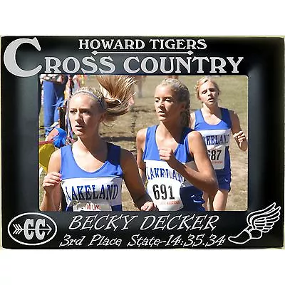 Boys Girls XCountry Personalized Engraved Picture Frames 4x6 5x7 8x10 Custom • $14