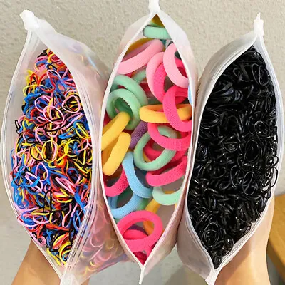 1000 Mini Hair Ties For Girls.Endless Elastics Bobbles Bands Baby Girl Hair Band • £2.27