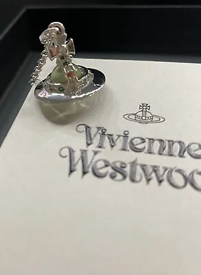 Vivienne Westwood Small Mint Green Crystal Orb Necklace With Full Packaging • $85