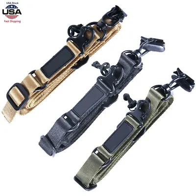 Tactical Shoulder Strap Nylon Military 1 Or 2 Point Slings Rifle Buttstock Rope • $11.98