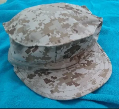 USMC COVER GARRISON MARPAT DESERT US MARINE CORPS CAP HAT Medium #5 • $9.99