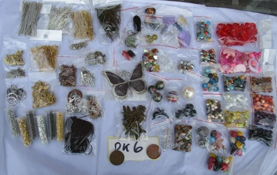 £3.20 • Buy Huge Job Lot 50+ Bags Craft Beads/pendants/findings And Boxes.995g Pk 6