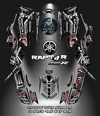 Yamaha Raptor 660-660R 2001-2005 Full Graphics Kit Sticker Decals • $160