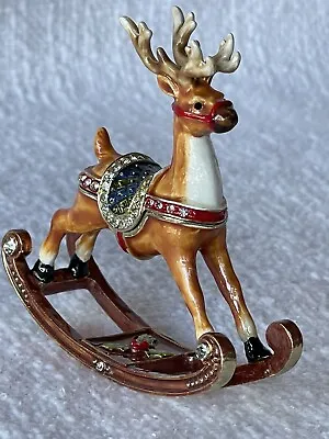 Ciel Collectables Rocking Reindeer Trinket Box Made With Swarovski Crystal • $45.99