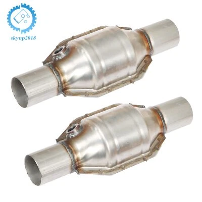 $64.08 • Buy 2.25  Inlet & Outlet Universal Stainless Steel High-Flow Catalytic Converter