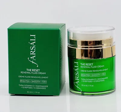 Farsali THE RESET Renewal Fluid Cream VitC Airless Jar 12 PAO Valued Over $150 • $84.22