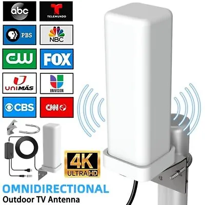 6000Mile Outdoor TV Antenna Digital HDTV 4K Amplified Long Range 360° UHF VHF FM • $15.99