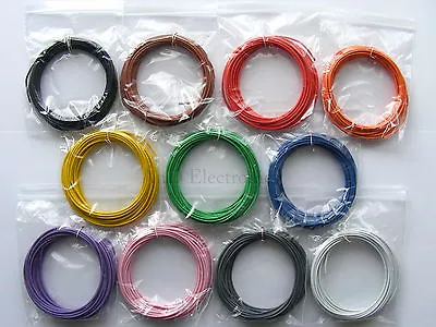 £12.95 • Buy 55m 16/0.2mm Equipment Wire Kit - 20 AWG - 11 Colours - Stranded - 3A  WP-041618