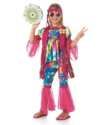 Hippie Chick Hippy Halloween 60's 70's Costume Chasing Fireflies Girls Size 6  • $44.99