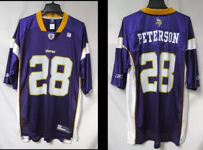 Minnesota Vikings Men's Size X-Large Adrian Peterson #28 Jersey C1 4792 • $33.99