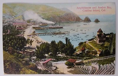 California Postcard Early 1900s Original RARE Catalina Island Steamer Avalon Bay • $57.50
