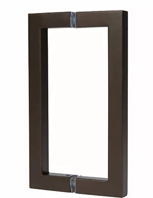 8  Oil Rubbed Bronze Square Pull Handle Back To Back Frameless Shower Glass Door • $39.99