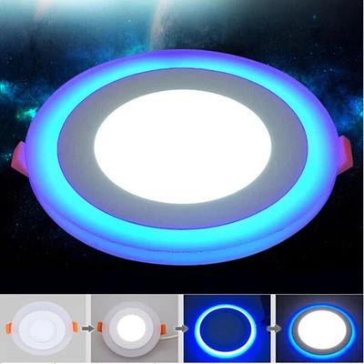 £8.45 • Buy Dual Color LED Ceiling Light Recessed Panel Downlight Spot Lamp Cool White Blue