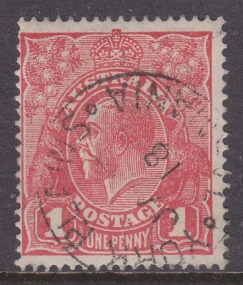 $4.65 • Buy KGV Heads Single Wmk 1d Red Die 1 Used *YORK PLAINS TAS POSTMARK* SG 21c (134)
