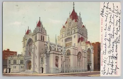 New York City~Broadway Tabernacle Corner View~Vintage Postcard • $2.80
