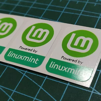 3x Linux Mint Computer Decals - Powered By Linuxmint Stickers • £3.99