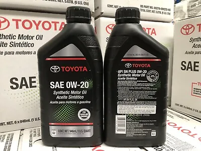 2.838 Liter 3 X Quart Genuine Toyota Full Synthetic 0W-20 Engine Oil SN PLUS • $39