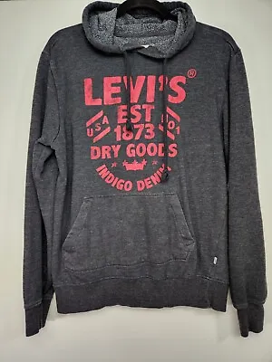 Men's ~Levi's~ Dark Grey Long Sleeve Sweatshirt Hoodie Size Small Gently Used • $11.55
