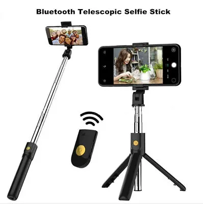 £6.86 • Buy 3 In 1 Bluetooth Selfie Stick Phone Tripod Extendable Monopod With Remote UK