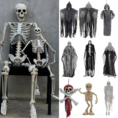 £13.95 • Buy Halloween Hanging Life Size Human Skull Skeleton Witch Mask Hand Party Prop